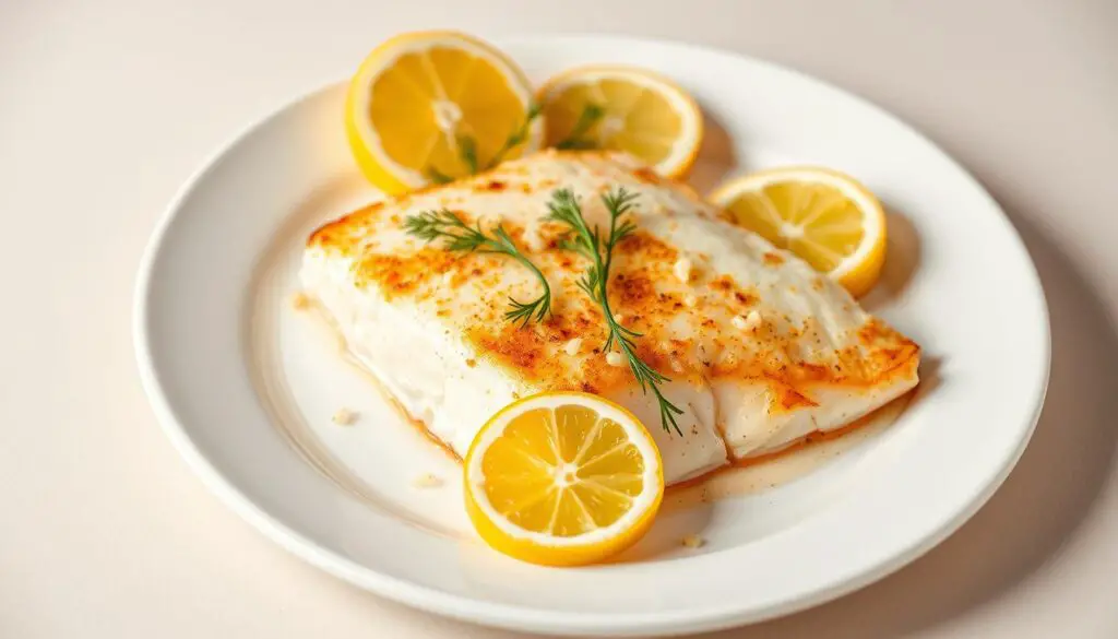 Baked Halibut Recipe Presentation